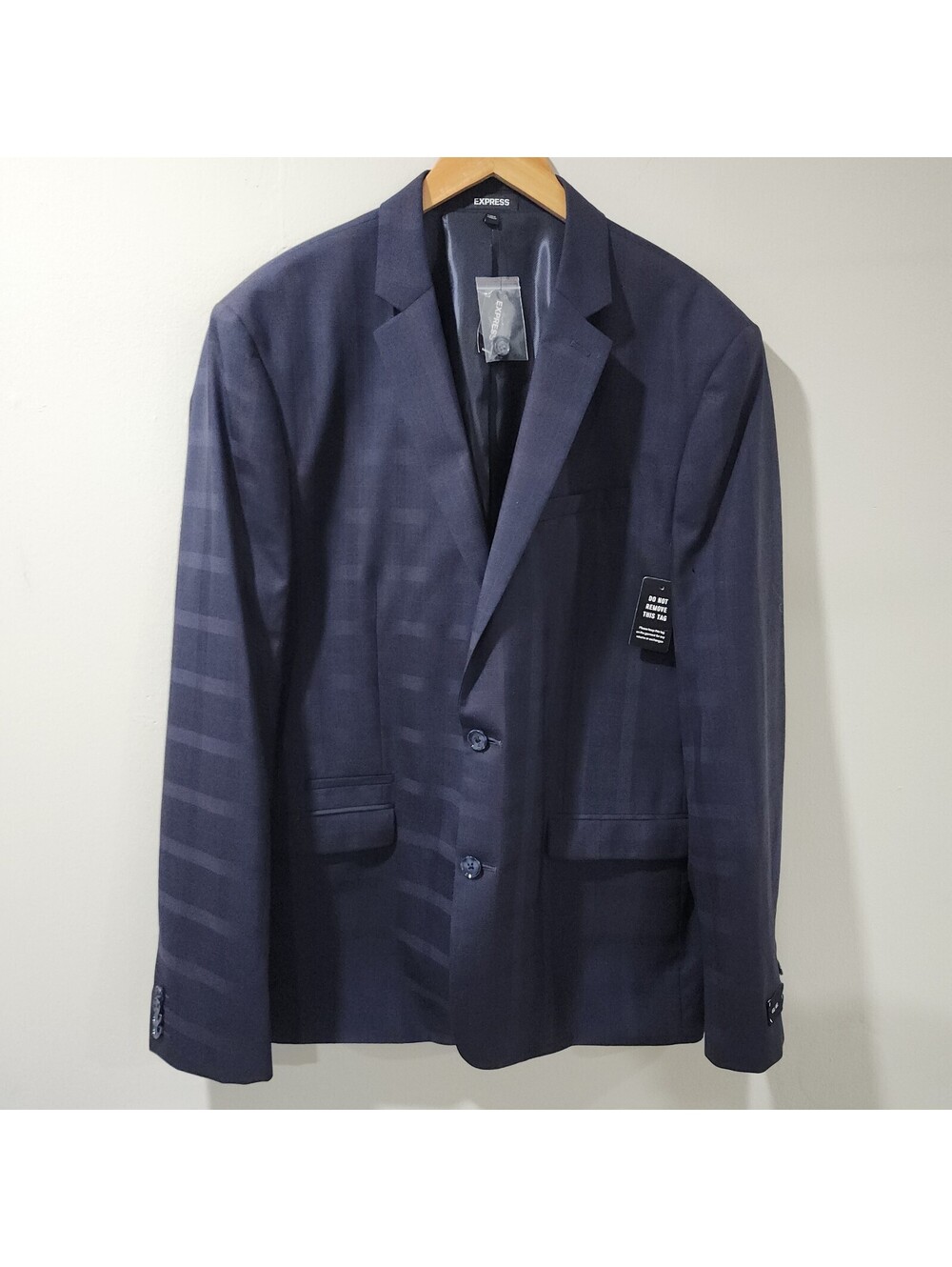 NWT $428 Express Slim Fit Blazer Jacket Coat 46L Plaid Check Dress Work City